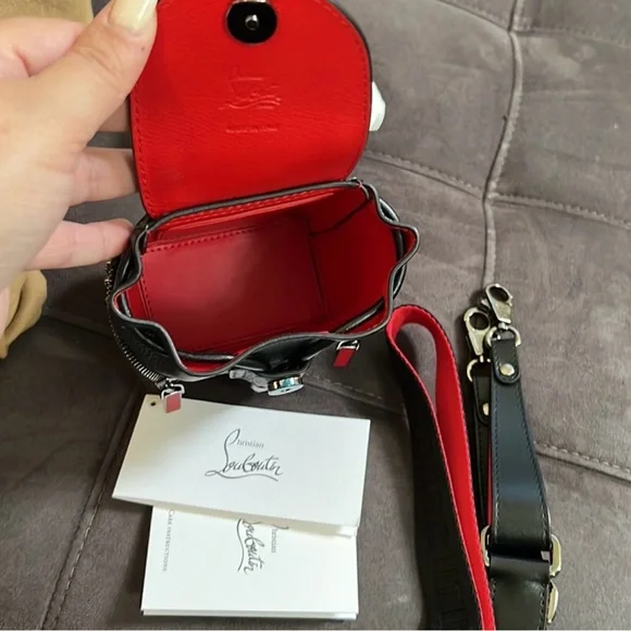 Christian Louboutin Mini Explorafunk Studded Leather Crossbody Backpack - Picture 6 of 8